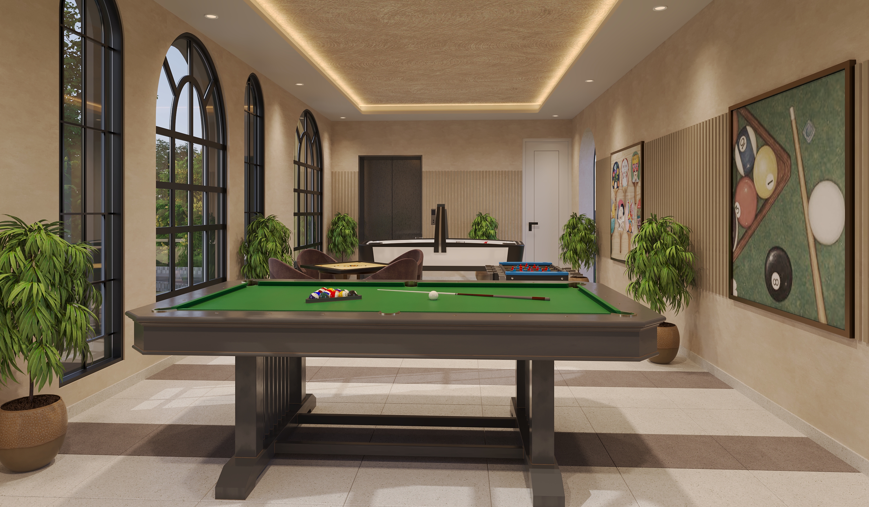 Indoor games room